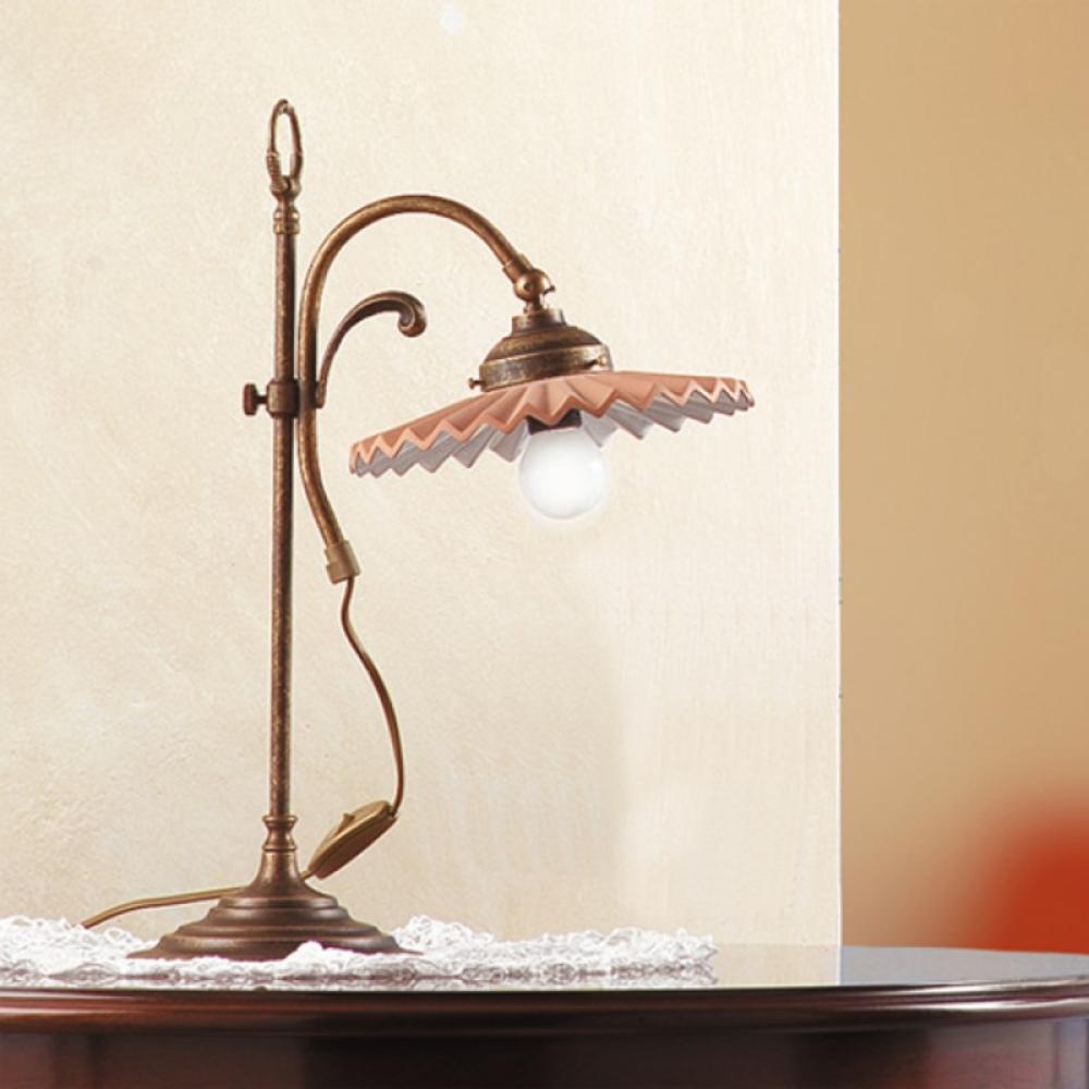 mediterran asztali lampa rez keramia rusztikus terracotta tegla szinu klasszikus lampa haloszoba asztal konyha nappali elegans videki paraszthaz polgari kezzel festett lampak lameridiana olasz toszkan.jpg